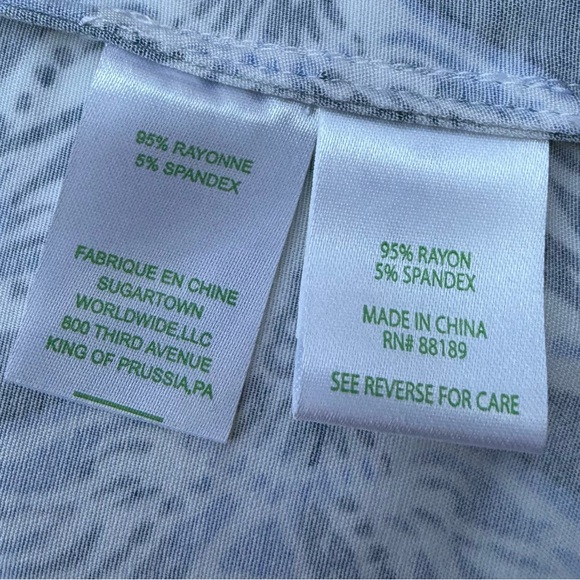 Lilly Pulitzer Blue and White V-Neck Mermaid Tail Print Dress Size 4 - Picture 14 of 15